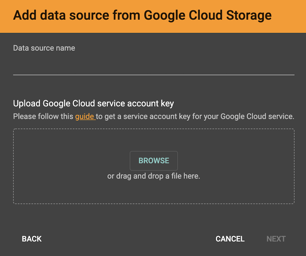 add data source from gcs